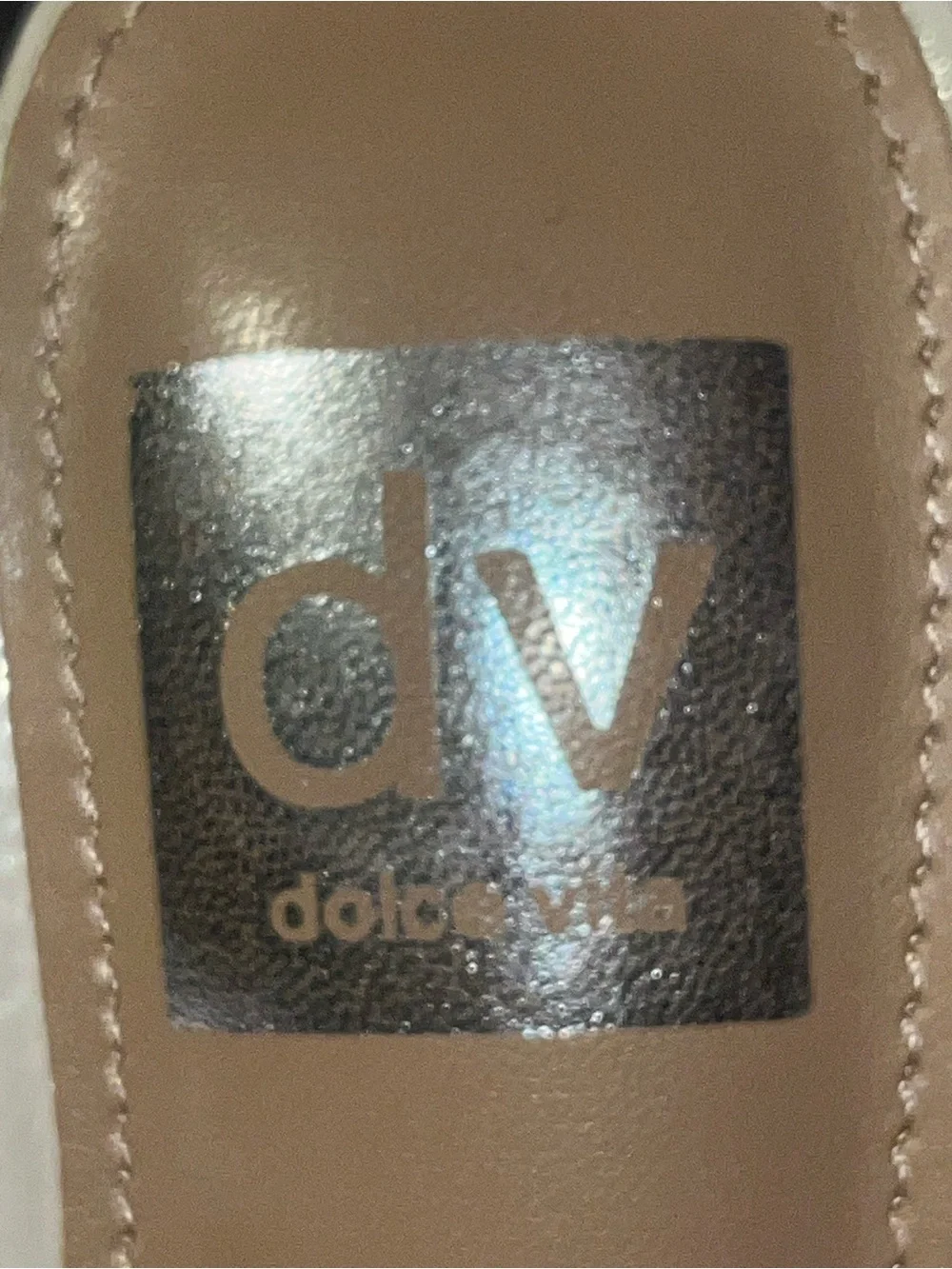 DV by Dolce Vita White Strappy Square-Toe Mid Heels